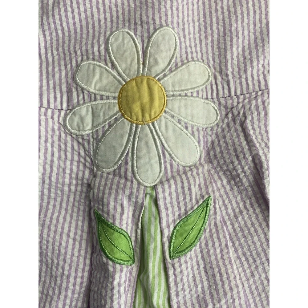 Gymboree Lilac White Seersucker Daisy‎ Sun Dress 18-24 Months